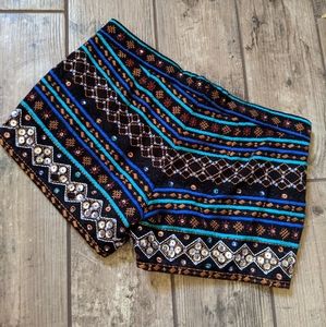 Lucky Brand | Sequin Beaded Jeweled Shorts